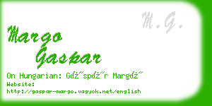 margo gaspar business card